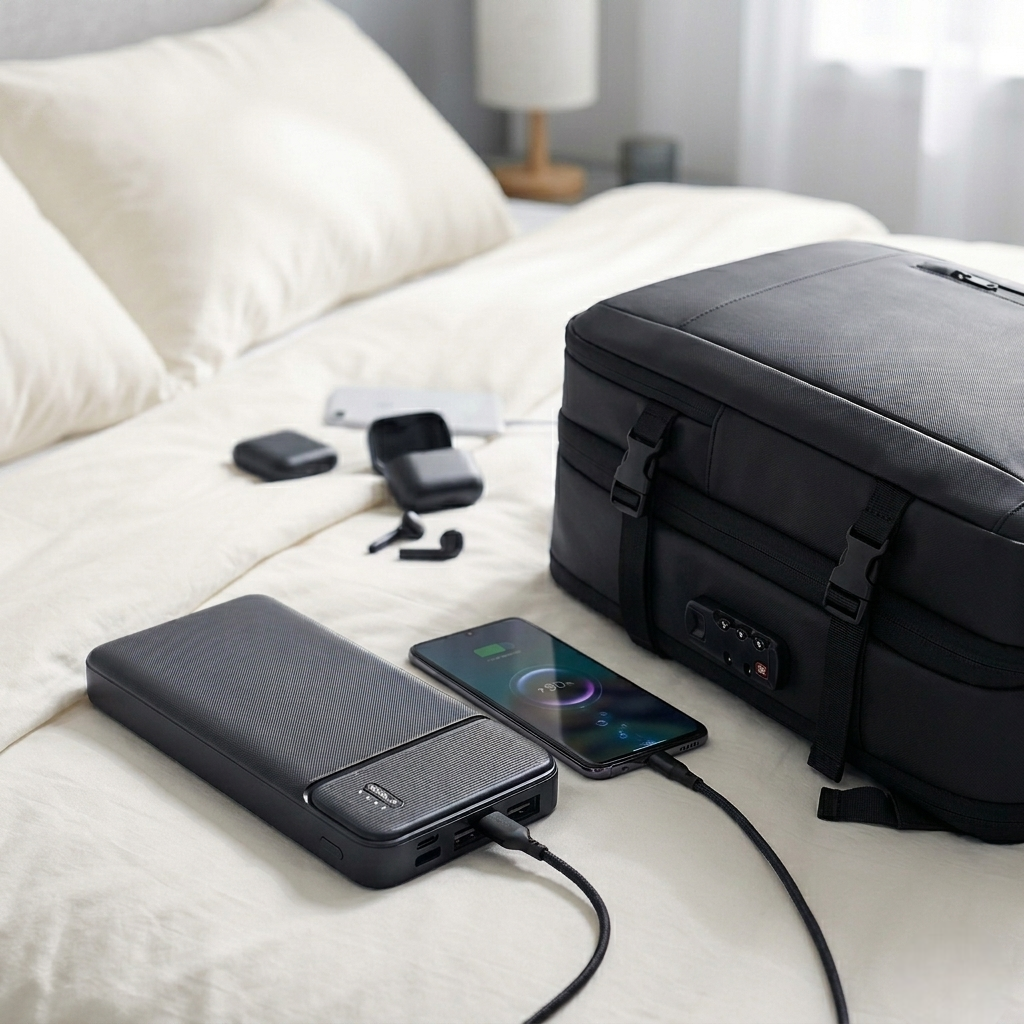 Kit Voyageur | Sac Sous-Vide & Pompe · Batterie · Prise Universelle